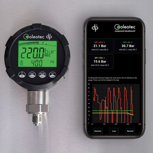 Manomètre numérique - DP1 series - Oleotec S.r.l. - G 1/4 / en acier inoxydable / Bluetooth