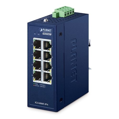 Commutateur Ethernet non administrable - IGS-800T-PN - PLANET Technology Corp. - 8 ports / Gigabit Ethernet / ProfiNet