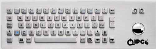 Clavier de bureau - IPC4-KBRD-TB-8603-EN - IPC4 - ICC Digital Industrial Technologies Bv - à touches mécaniques / 67 touches / avec trackball