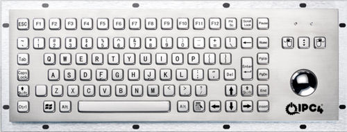 Clavier de bureau - IPC4-KBRD-TB-8606G-EN - IPC4 - ICC Digital Industrial Technologies Bv - à touches mécaniques / 89 touches / avec trackball