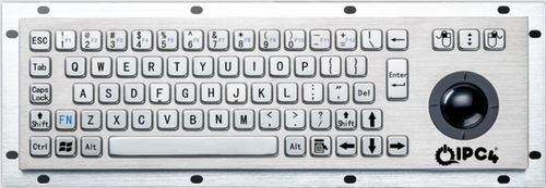 Clavier de bureau - IPC4-KBRD-TB-8635G-EN - IPC4 - ICC Digital Industrial Technologies Bv - à touches mécaniques / 67 touches / avec trackball