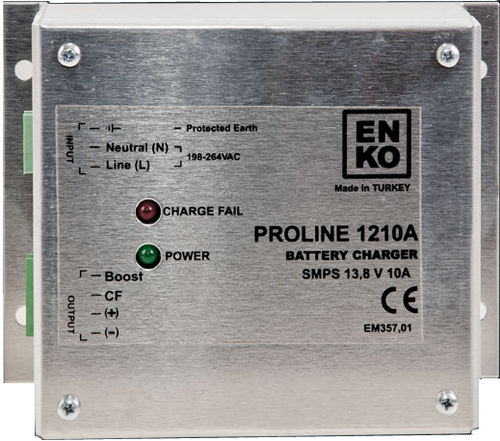 Chargeur de batterie pour montage sur panneau - EBC 1210 - ENKO Elektronik Kontrol Sistemleri San. ve Tic. Ltd. Sti. - plomb-acide / à découpage
