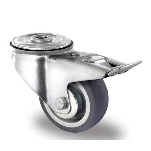 Roulette pivotante - BBH35WC080P2W2R1W - ESB Engineering-System-Bau GmbH - à platine / en polypropylène / en acier