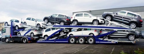 Remorque pour voiture - Eurolohr 300 - Lohr - à 3 essieux / tractée / hydraulique