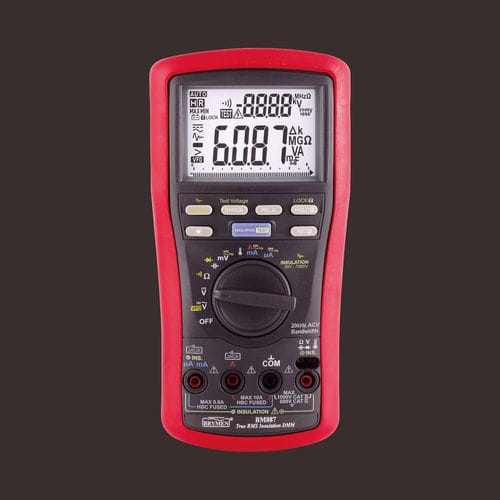 Multimètre avec testeur d'isolement - BM887 - BRYMEN - numérique 6000 points / portable / 1000 V