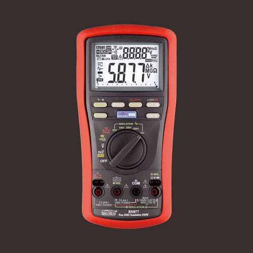 Multimètre avec testeur d'isolement -  BM877 - BRYMEN - numérique 6000 points / portable / 1000 V