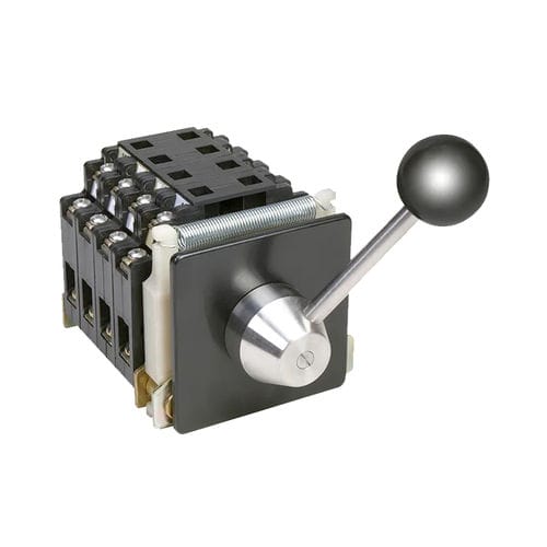 Commutateur rotatif - NS series - J.R. Merritt Controls - à levier / à ressort / 2 pôles
