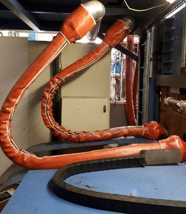 Gaine de protection - TecHeat&reg; - Porteret Beaulieu Industrie (PBI) - tubulaire / pour câbles / pour four