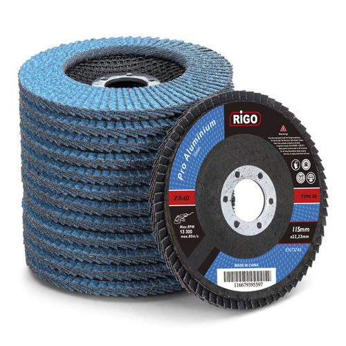 Disque à lamelle à revêtement en zirconium - DanYang Rigo Abrasives Co., Ltd. - pour acier inoxydable