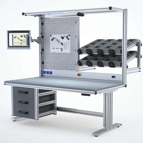 Établi en aluminium - Robotunits GmbH - pour assemblage / pour atelier / à tiroir