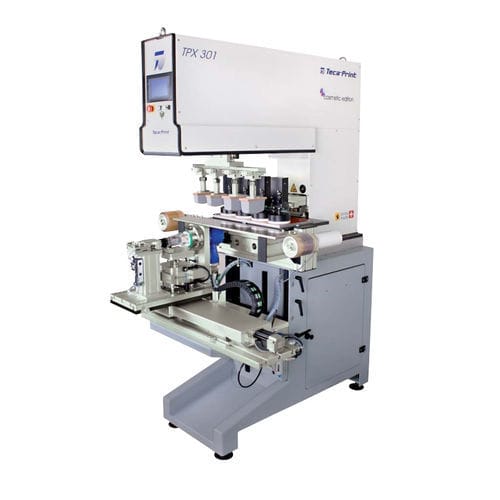 Machine de tampographie pour l'industrie cosmétique - TPX 301 - Teca-print - monochrome / à 2 couleurs / à 4 couleurs