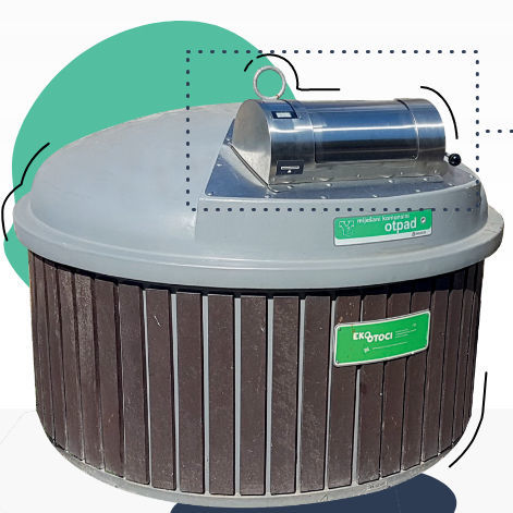 Conteneur à déchets métallisé - CCR  - Baron Srl - intelligent / pour déchets urbains / verrouillable