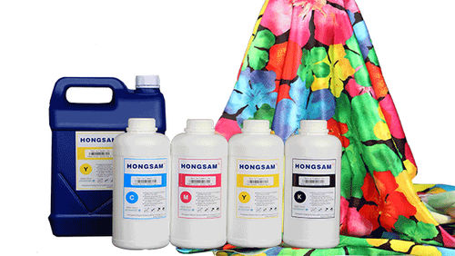Encre pour impression jet d'encre - ZHENGZHOU HONGSAM DIGITAL SCIENCE & TECHNOLOGY CO., LTD - pour textiles / jaune / bleue