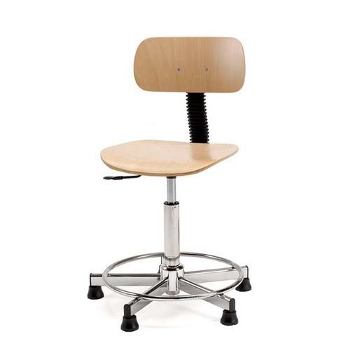 Chaise pivotante de laboratoire - 81 - Arredindustria e Lory Srl - pour poste de travail / siège en bois / dossier en bois