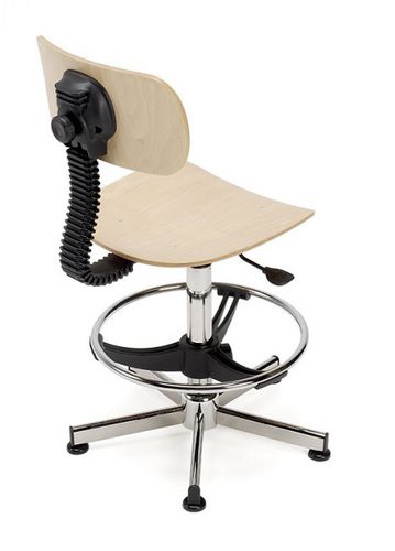 Chaise pivotante de laboratoire - 80 - Arredindustria e Lory Srl - pour poste de travail / siège en bois / dossier en bois