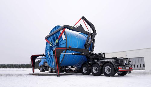 Système de levage pour touret - Hammar - hydraulique / de transport / de bobine
