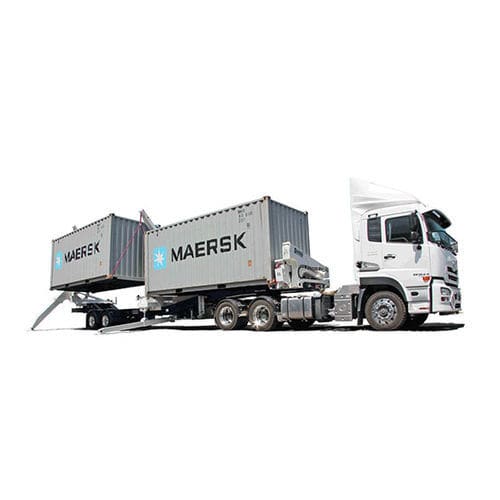 Semi-remorque télescopique - 130 series - Hammar - porte-conteneur / à 3 essieux / tractée