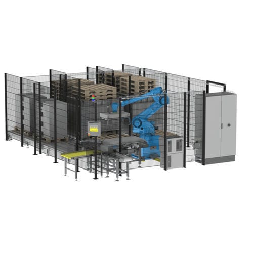 Cellule robotisée de palettisation - Goldfuss engineering GmbH - d'emballage / compact