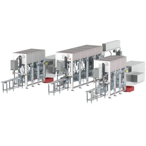 Ligne de conditionnement entièrement automatique - Goldfuss engineering GmbH - pour l'industrie agroalimentaire / pour l'industrie pharmaceutique / de cartons