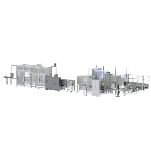 Ligne de palettisation et d'emballage robotisée - Goldfuss engineering GmbH