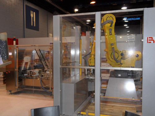 Ligne de palettisation et d'emballage robotisée - BERGAMI PACKAGING SOLUTIONS SRL