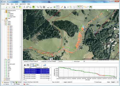 Logiciel de post traitement - Javad GNSS,  Inc. - de base de données ODBC / d'interface / de topographie