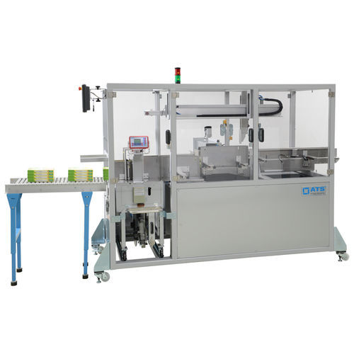 Machine de pose de bandeau automatique - US-2000 SIB-L - ATS-Tanner GmbH Banderoliersysteme - à écran tactile / mobile / avec convoyeur à bande