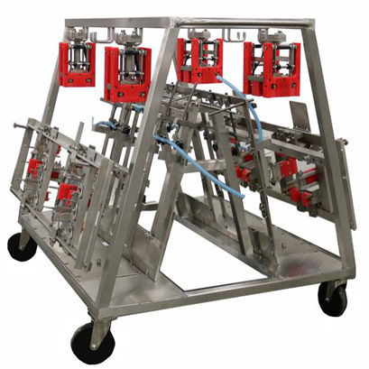 Chariot de stockage - Bradman Lake Ltd. - en acier inoxydable / à roulettes / sur mesure