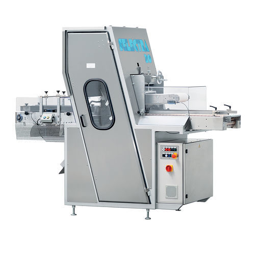 Coupeuse à pain industrielle entièrement automatique - SL 30 - TG-Packaging bvba - à lame à bande continue / horizontale / avec convoyeur à bande