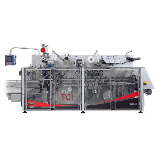 Banderoleuse horizontale - CM90 X-fold - TG-Packaging bvba - totalement automatique / pour machine d'emballage / pour gâteau