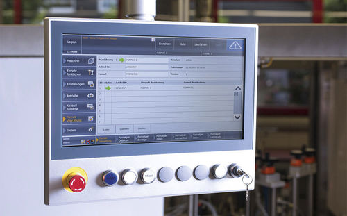 IHM à écran tactile - JW Verpackungstechnik GmbH - monté sur bras / USB / d'affichage