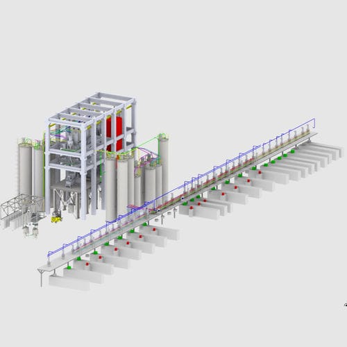Système d'alimentation automatique - DÜZLEM METAL SANAYI VE TICARET LTD STI - pneumatique / pour ligne de production / pour résine