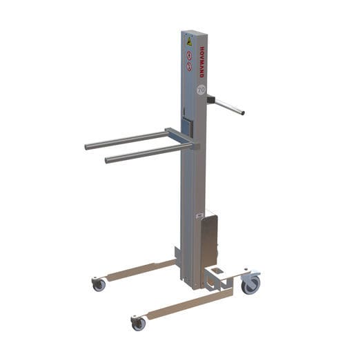 Élévateur à fourche - Impox 70L DD1-ix - HOVMAND - en acier inoxydable / pour enrouleurs / pour l'industrie