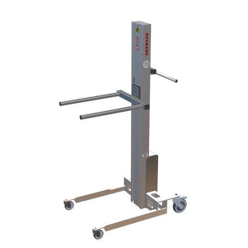 Élévateur à fourche - Impox 70L DD2-ix - HOVMAND - en acier inoxydable / mobile / pour enrouleurs