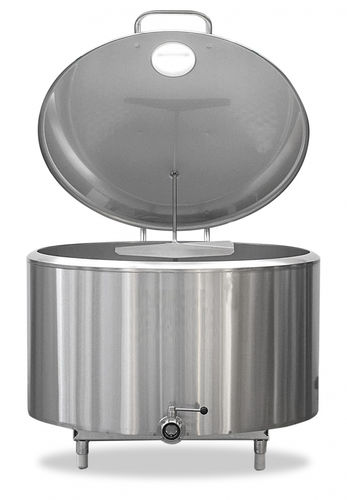 Cuve de refroidissement - E.T.A. S.r.l. - pour le lait / en acier inoxydable / cylindrique