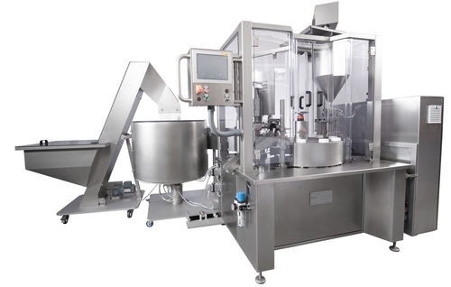 Remplisseuse operculeuse automatique - FA25 Masc - Gustav Obermeyer GmbH u Co KG - de bouteilles / de liquides / pour produits cosmétiques