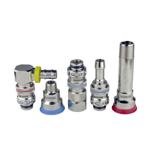 Raccord hydraulique - T100-06/08/12 - TEKNO-MET BAĞLANTI ELEMANLARI SAN. ve TİC. LTD. ŞTİ - rapide / coudé à 90° / pour régulation de température