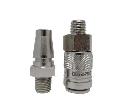 Raccord pneumatique - T017 series - TEKNO-MET BAĞLANTI ELEMANLARI SAN. ve TİC. LTD. ŞTİ - rapide / en inox / en laiton nickelé