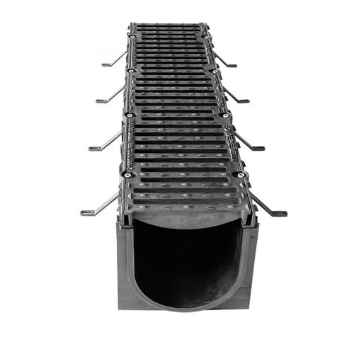 Caniveau en polypropylène - CC PP D400 - Fonderie Belli SPA - en fonte / à grille / plat