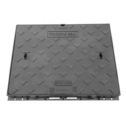 Regard de chaussée en fonte ductile - SERIE RETTANGOLARE - CLASSE D400/C250/B125 - Fonderie Belli SPA - carré / rectangulaire
