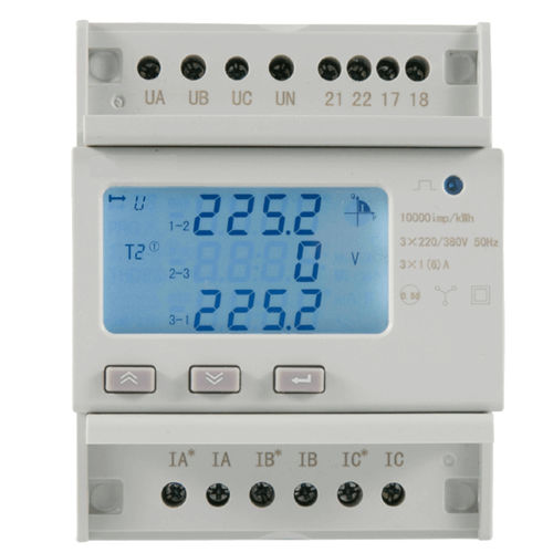 Compteur d'énergie électrique triphasé - KET-PMT-218 - Kerberos Srl - sur rail DIN / RS-485 / Modbus