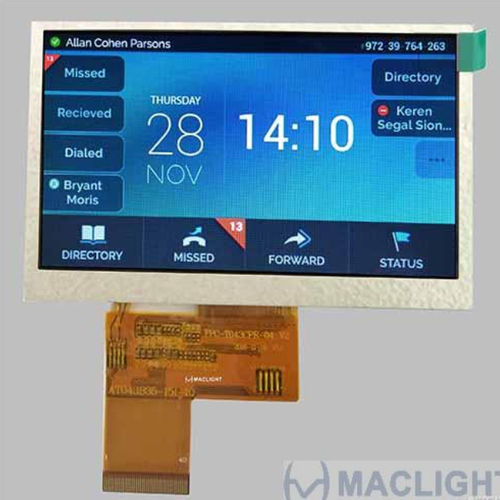 Module d'affichage TFT LCD - MLT043R40-2 - Maclight Display Co., Limited - à écran tactile capacitif / 480 x 272 / 4.3"