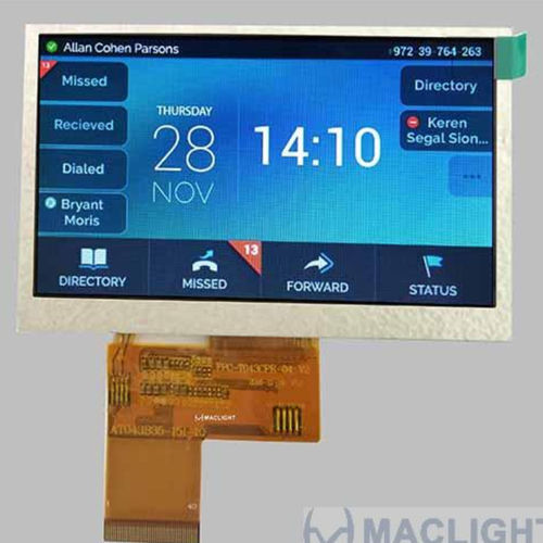 Module d'affichage TFT LCD - MLT043R40-7 - Maclight Display Co., Limited - couleur / 480 x 272 / 4.3"