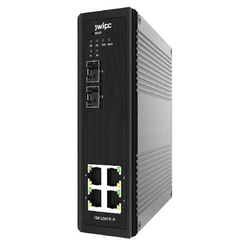 Commutateur Ethernet non administrable - ISF106TF-P - JWIPC TECHNOLOGY CO., LTD. - 6 ports / sur rail DIN / standard