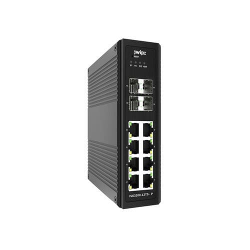 Commutateur Ethernet administrable - ISG3200-12TS-P - JWIPC TECHNOLOGY CO., LTD. - 12 ports / sur rail DIN / standard