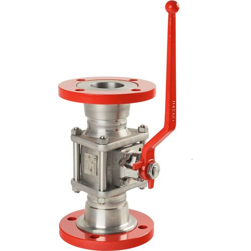 Vanne à boisseau sphérique - V16 Gachot® - Sapag Valves - à levier / à bride / 3 pièces