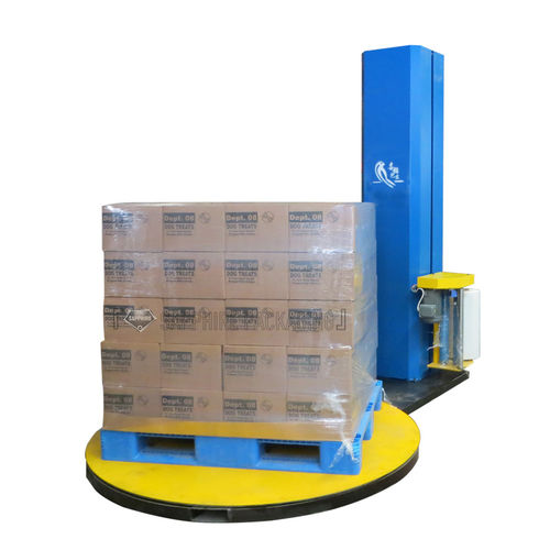 Banderoleuse à plateau tournant - TP1650F-L - Shandong Sapphire Packaging Machinery - verticale / automatique / pour produits chimiques