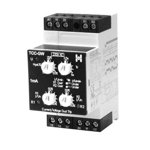 Relais de contrôle de niveau - TCC-GW-V2 series  - HIQUEL - de tension / de courant / 2NO