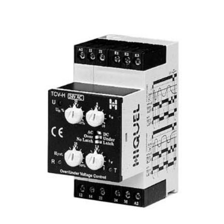 Relais de surveillance de sous-tension - TCV-H series  - HIQUEL - de surtension / 2NO/NF / AC/DC