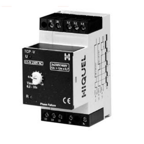 Relais de surveillance d'absence de phases - TCP-V series  - HIQUEL - 2NO/NF / triphasé / AC